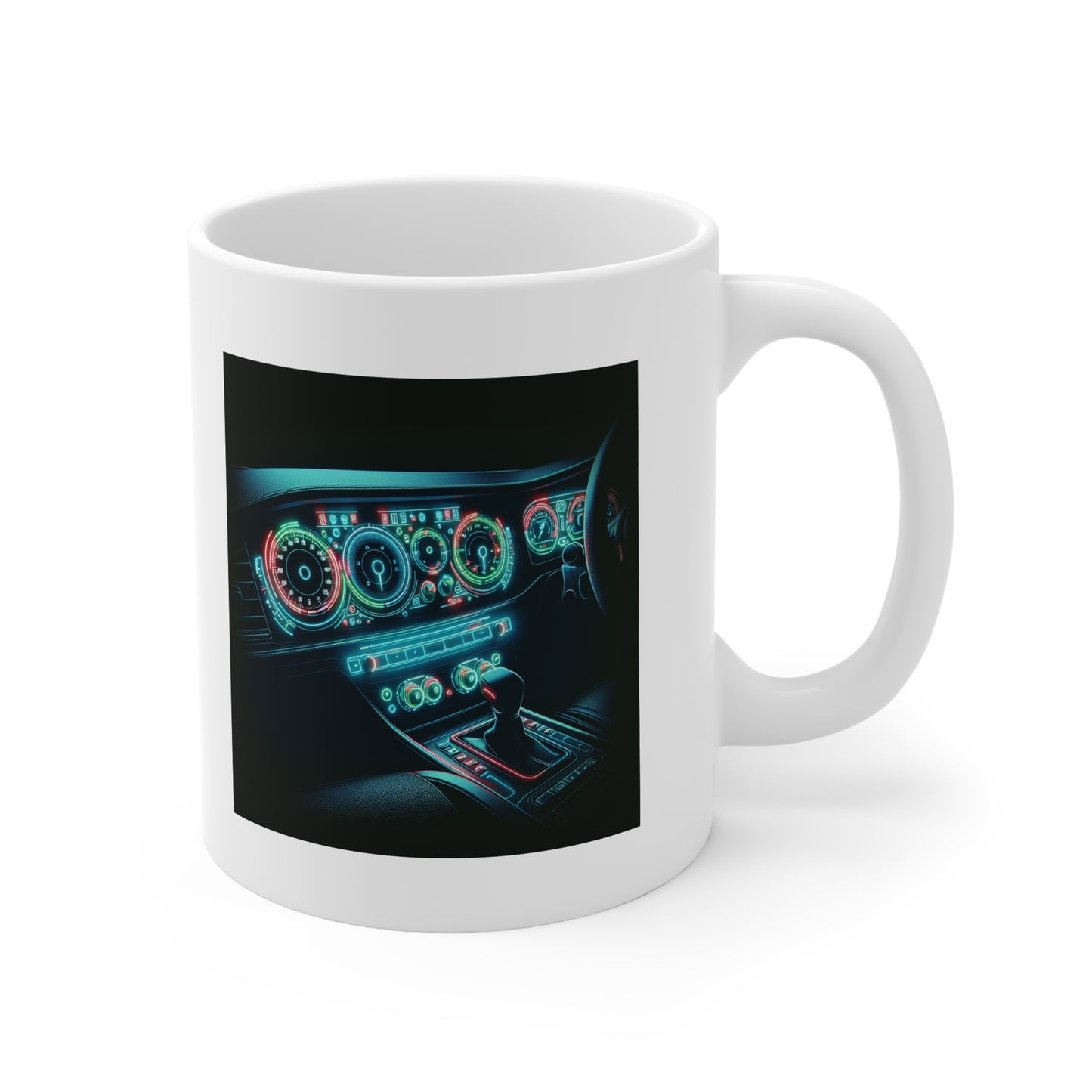 Glow-in-the-Dark Dashboard White Mug