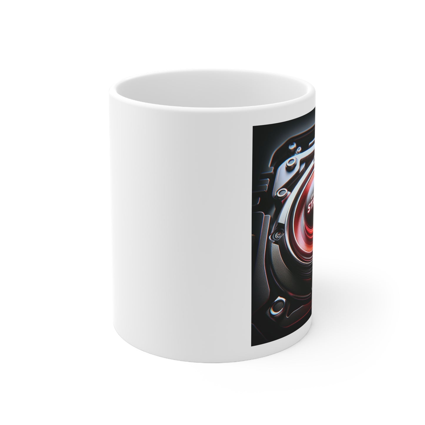 Engine Start Button White Mug