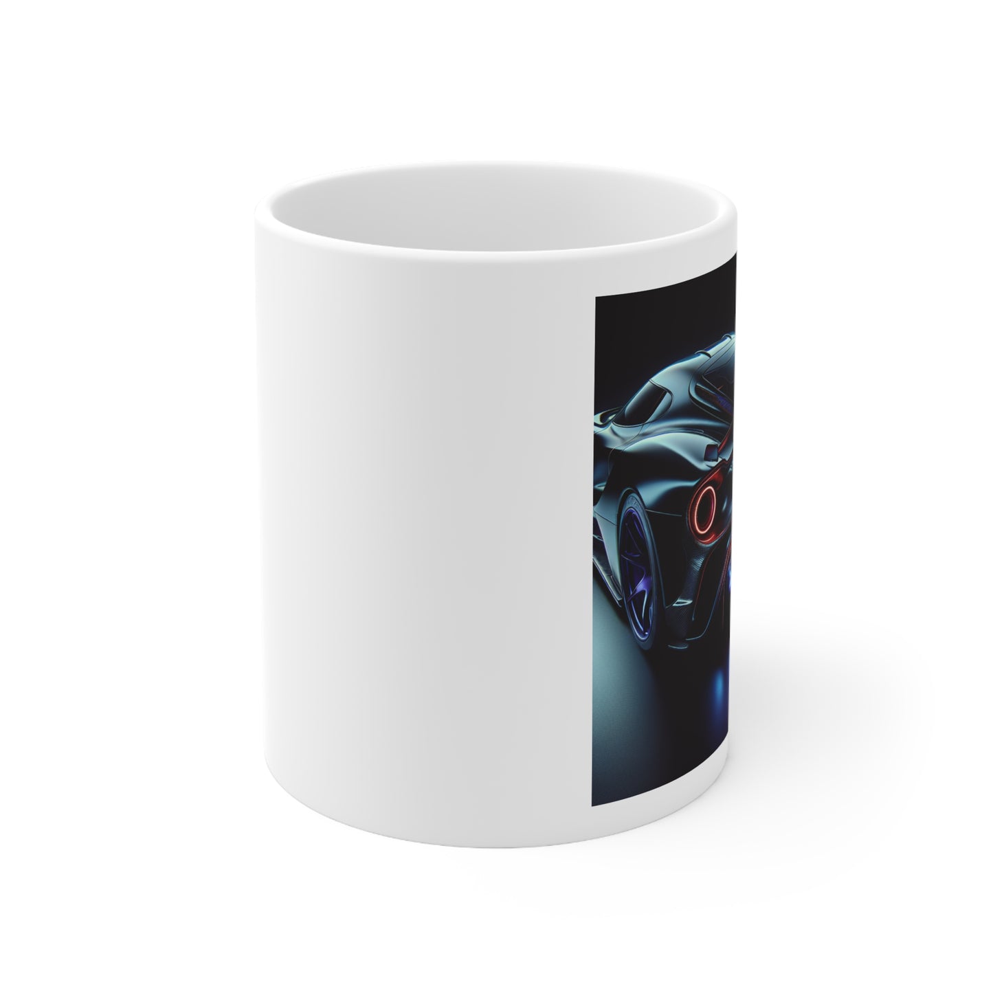 Flaming Exhaust White Mug