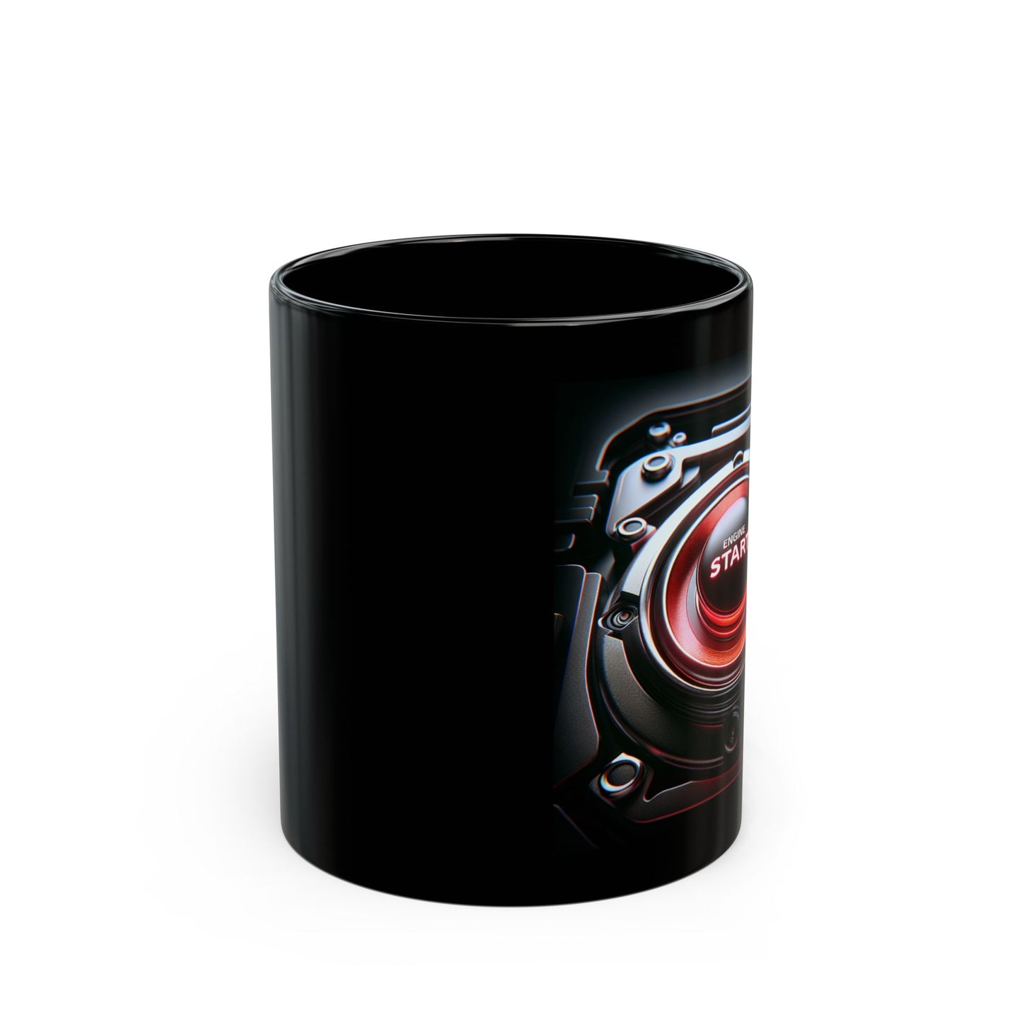 Engine Start Button Black Mug