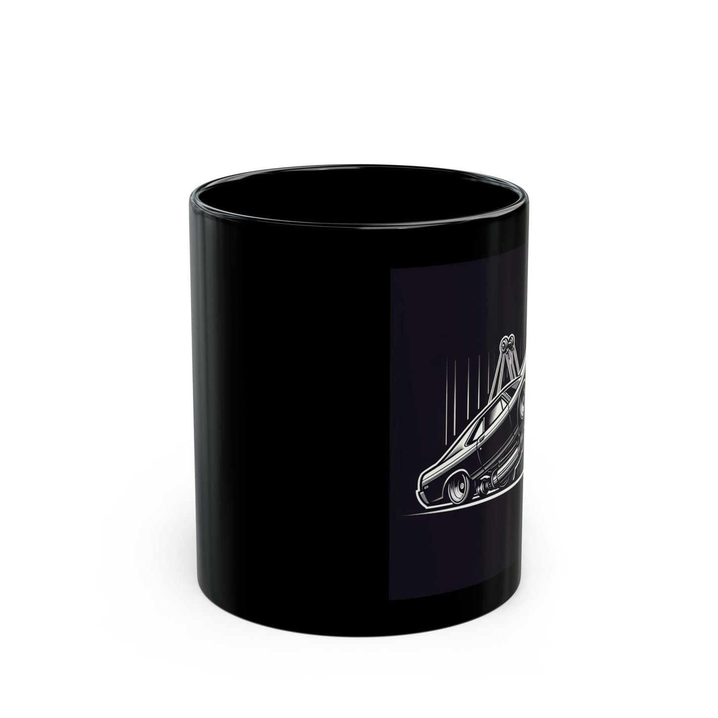 Lowrider Silhouette Black Mug