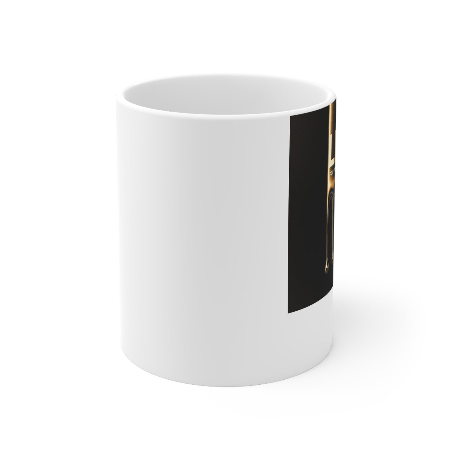 Oil Drip White Mug