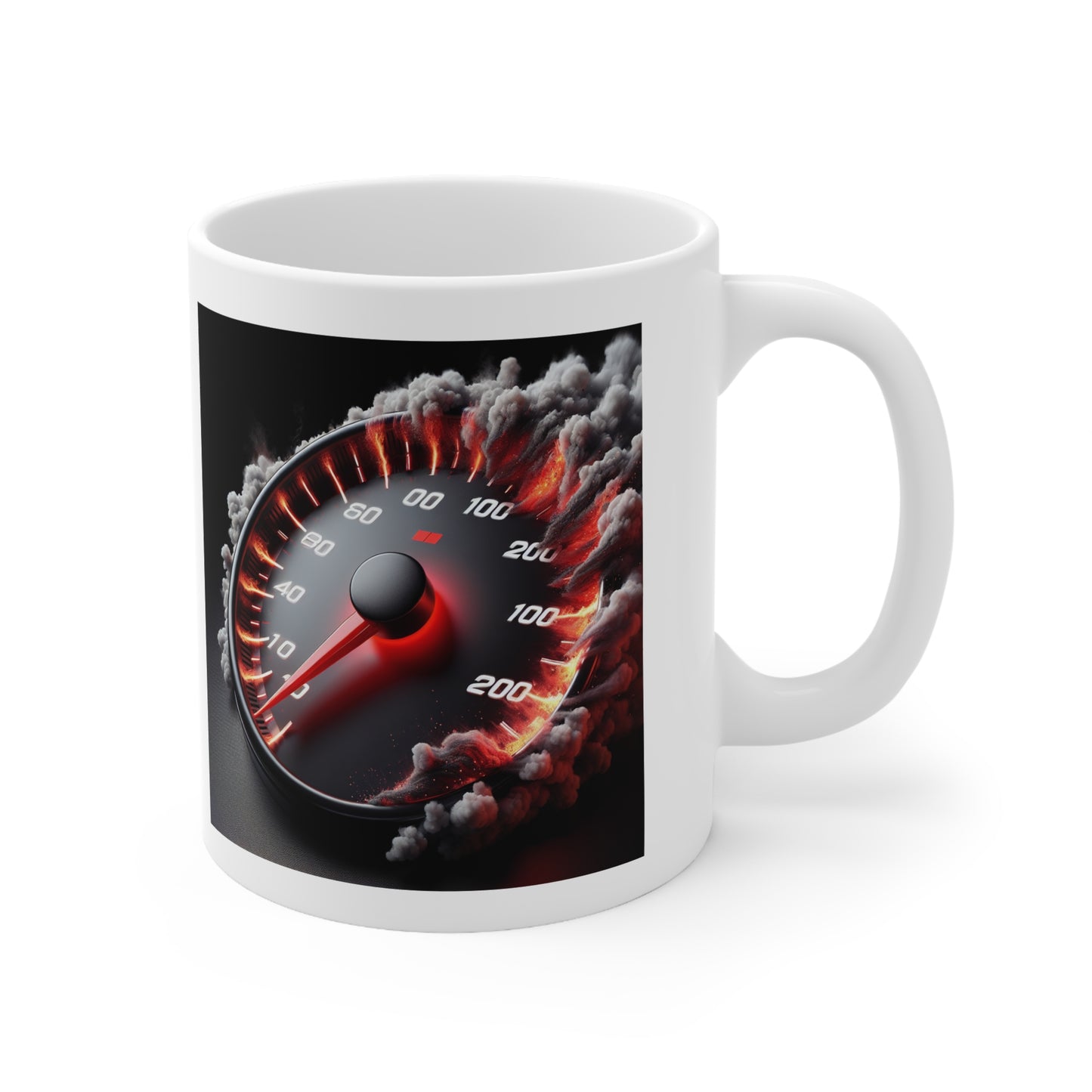 Smoking Speedometer White Mug