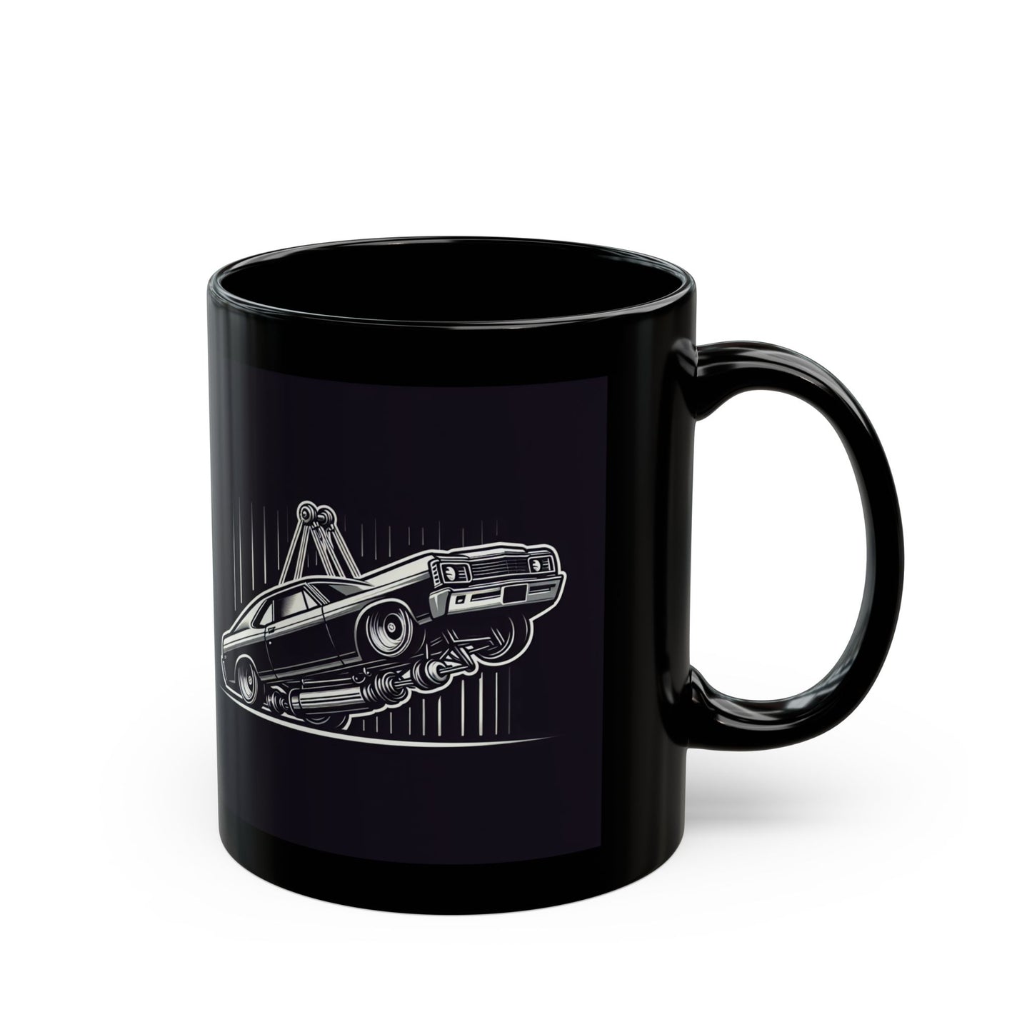 Lowrider Silhouette Black Mug